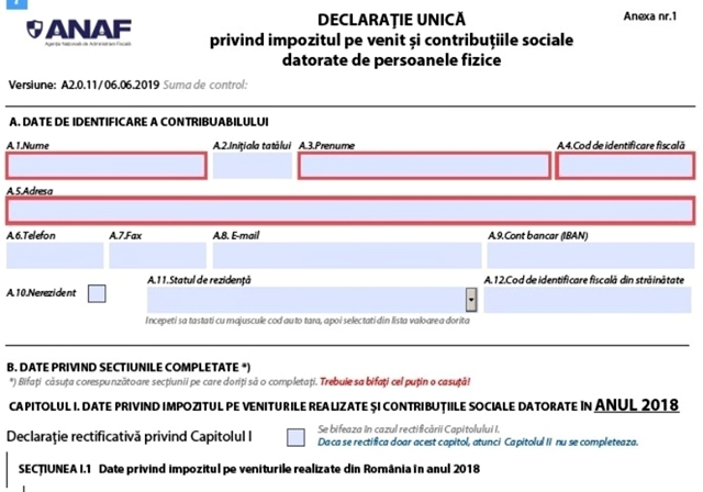 Declaratia Unica 2020! ANAF Anunta Ca Persoanele Care-si Platesc ...